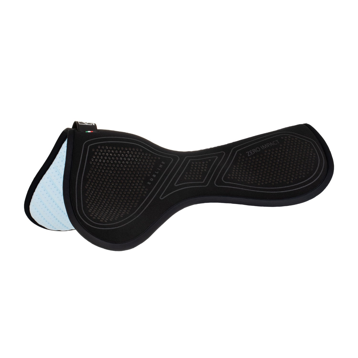 Acavallo Sublime Zero Impact Slim Pad zadelonderlegger zwart Total Black Een maat