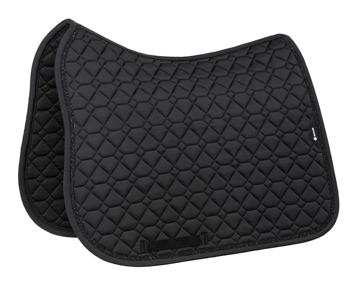 Equiline Dressuur Zadeldek Tech Crystal Fabric Eqgemma Zwart Zwart Dressuur full