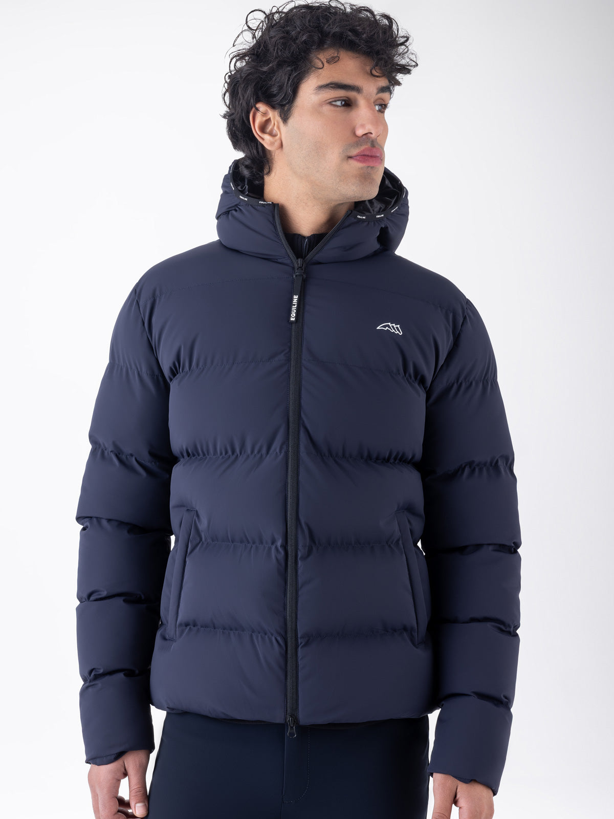 Equiline Gewatteerde Jas Heren Eqcan Navy Navy