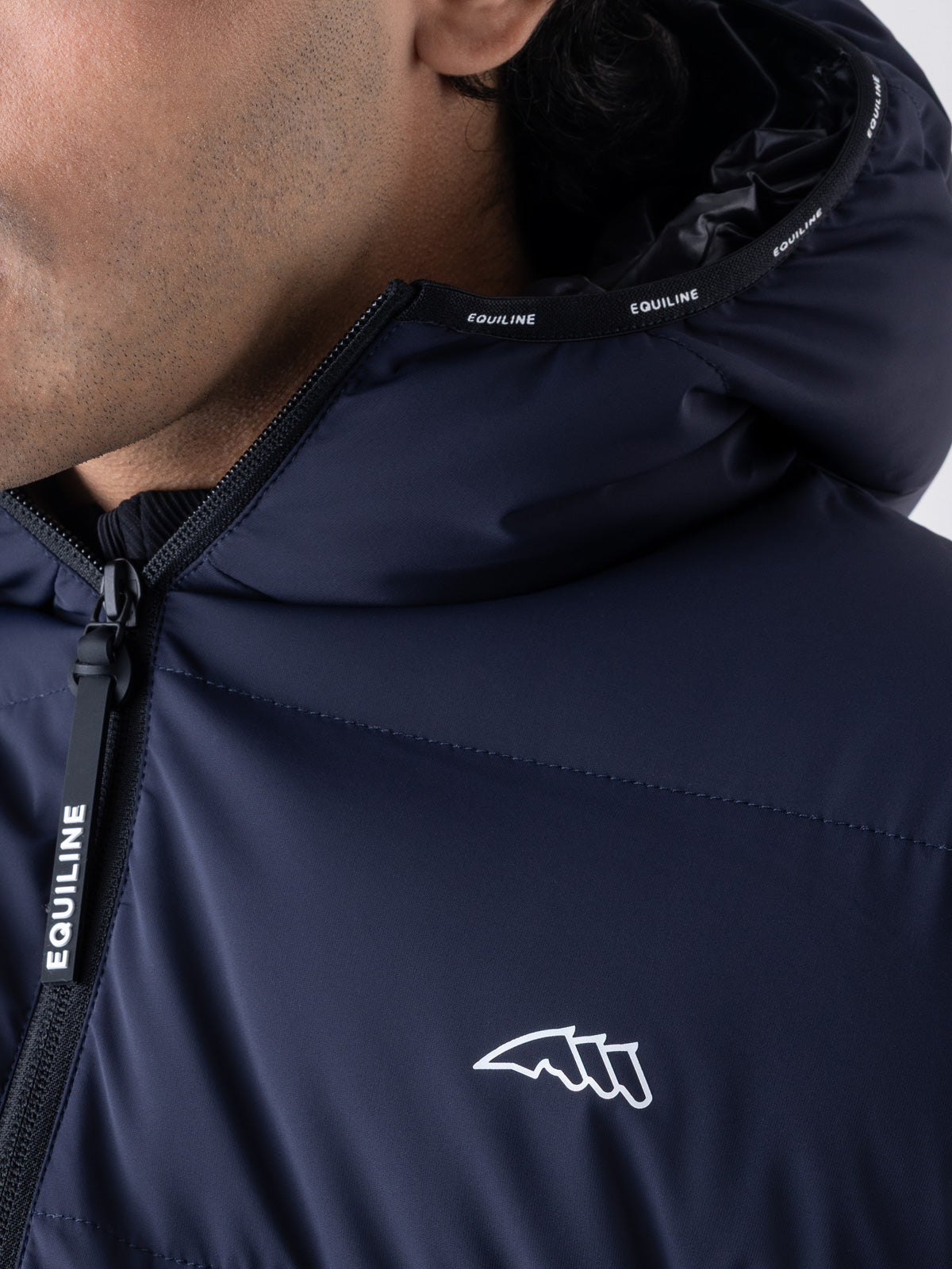 Equiline Gewatteerde Jas Heren Eqcan Navy