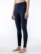 Equiline rijbroek dames full grip hoge band Crystalef Navy Navy