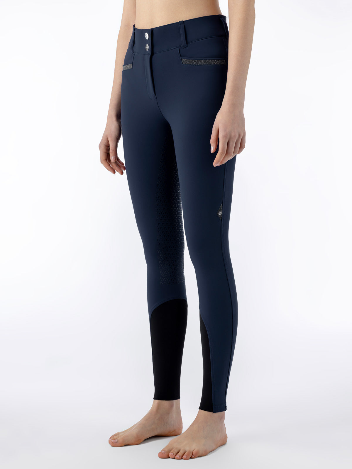 Equiline riding breeches women full grip high waist Crystalef Navy