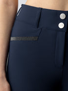 Equiline rijbroek dames knie grip hoge band Crystalek Navy