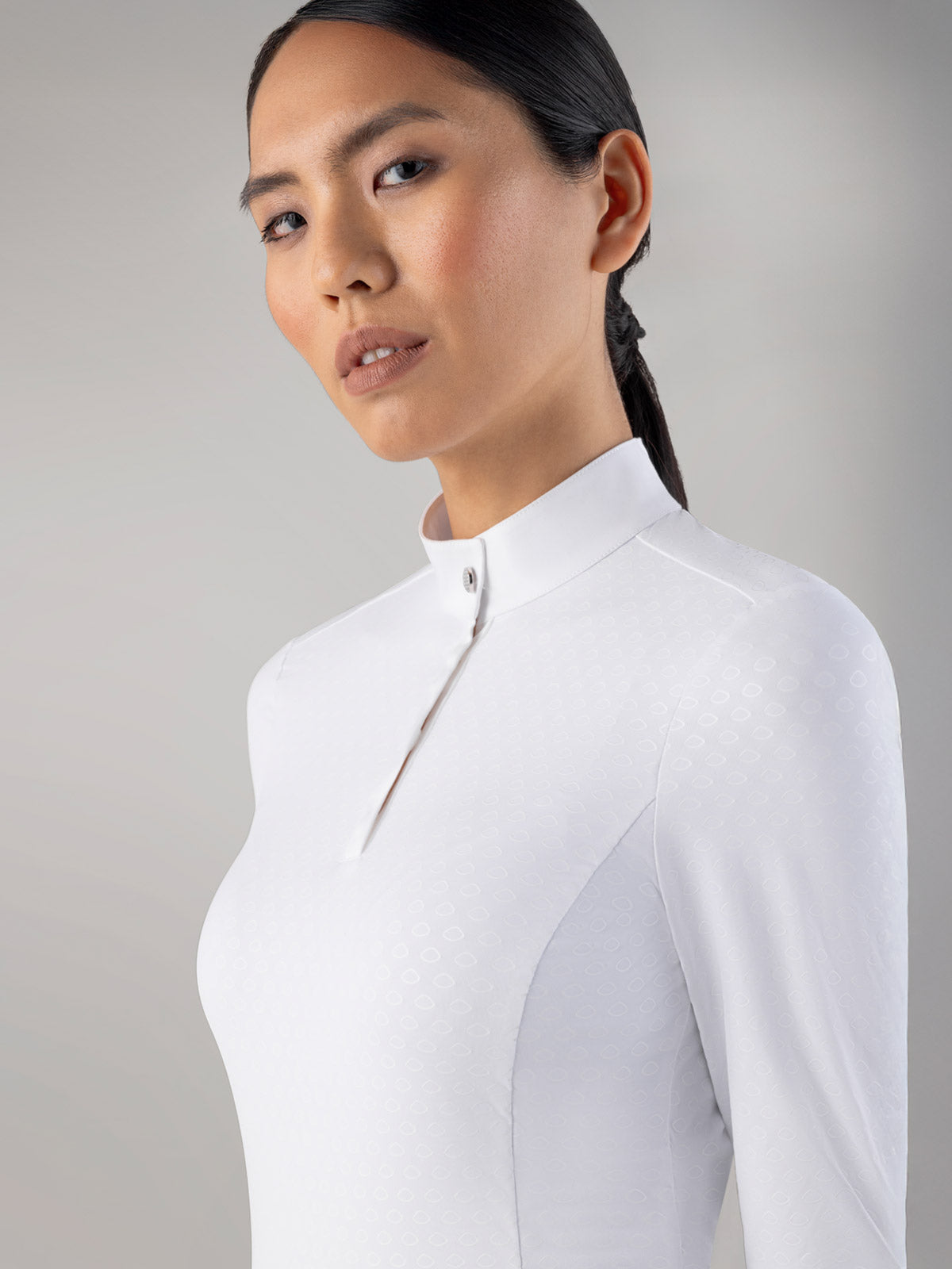 Equiline Women's Competition Shirt Long Sleeves Cols White
