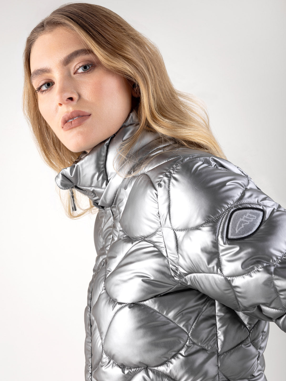 Equiline Quilted Jacket Women Gasic Argento