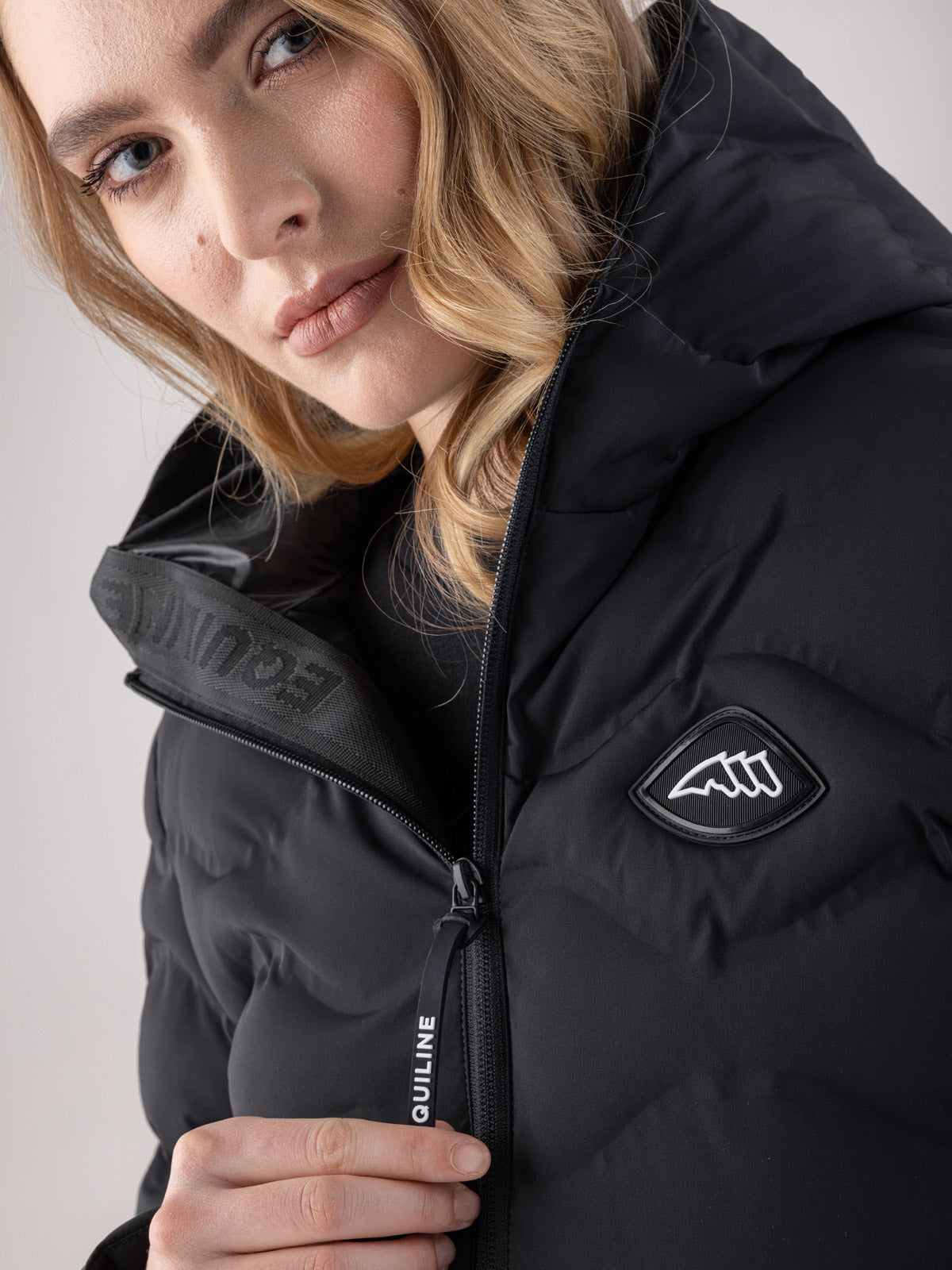 Equiline Quilted Jacket Women Casic Black