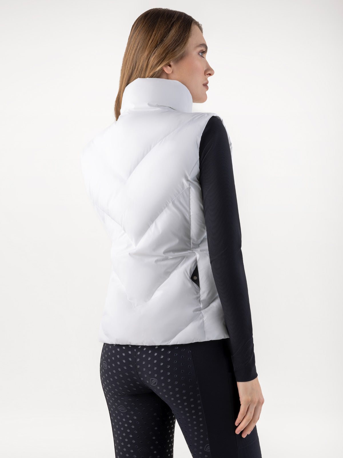 Equiline Gewatteerde Bodywarmer Dames Cilet Wit
