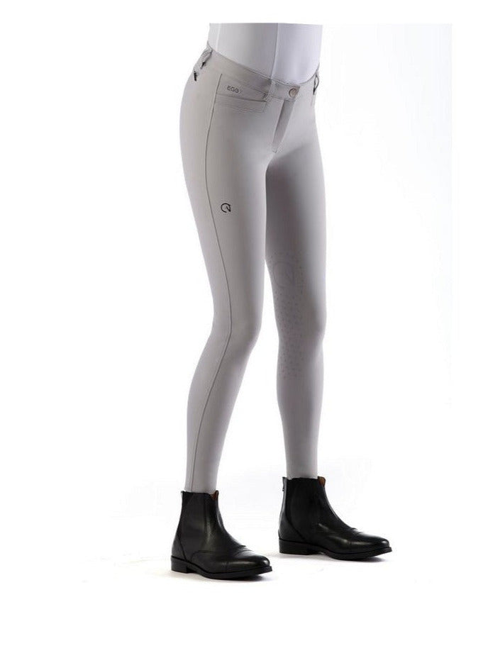 EGO7 Jumping EJ riding breeches ladies knee grip Ice Grey