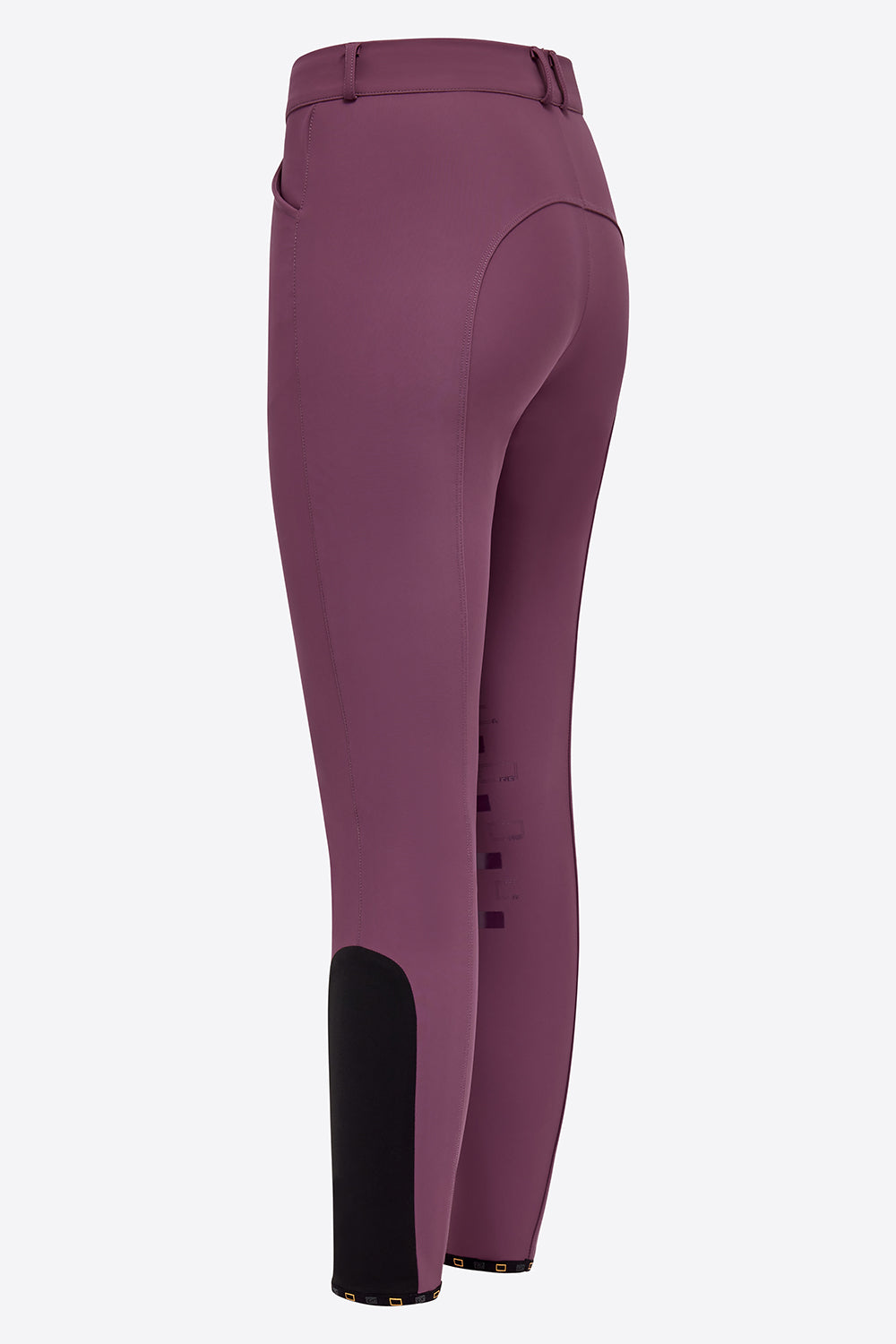 RG Riding Breeches Knee Grip Ladies with High Waist Eggplant