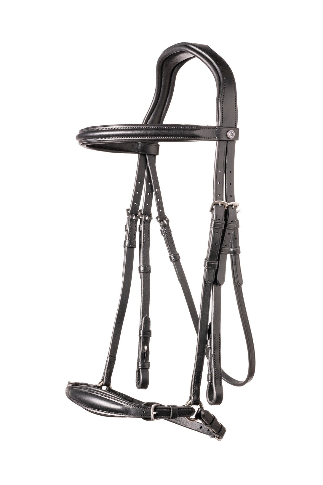 TRUST bridle Barcelona drop noseband silver buckles Black