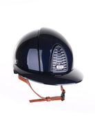 Kep Italia Paardrijhelm Cromo 2.0 Polish Polo Klep Blauw Beige Kinband