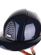 Kep Italia Paardrijhelm Cromo 2.0 Polish Polo Klep Blauw Beige Kinband