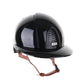 Kep Italia Riding Helmet Cromo 2.0 Polish Polo Peak Black Beige Chin Strap