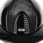 Kep Italia Riding Helmet Cromo 2.0 Polish Polo Peak Black  Shaded Silver Insert Beige Chin Strap