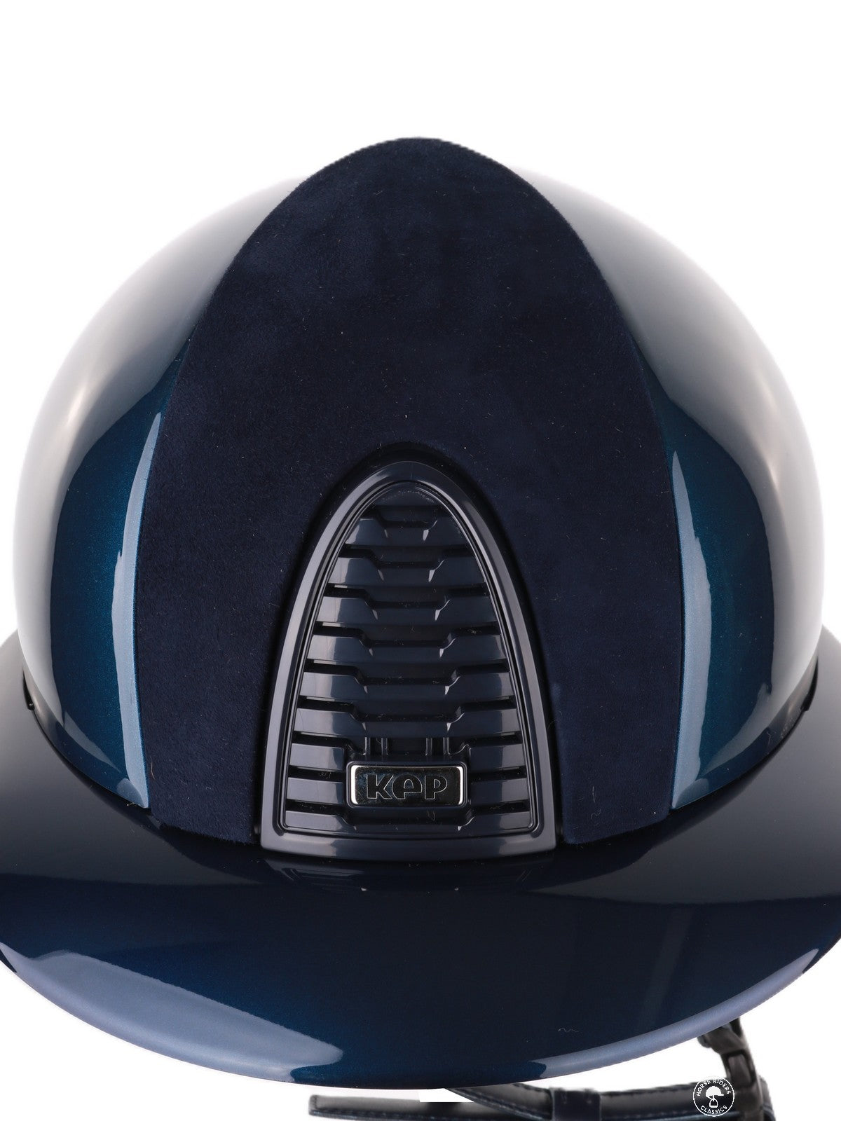 Kep Italia Riding Helmet Cromo 2.0 Shine Polo Peak Blue RAW Frame Suede insert