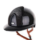 Kep Italia Riding Helmet Cromo 2.0 Shine Polo Peak Black RAW Frame Shaded Silver Insert Beige Chin Strap