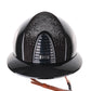 Kep Italia Riding Helmet Cromo 2.0 Shine Polo Peak Black RAW Frame Shaded Silver Insert Beige Chin Strap