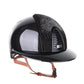 Kep Italia Riding Helmet Cromo 2.0 Shine Polo Peak Black RAW Frame Shaded Silver Insert Beige Chin Strap