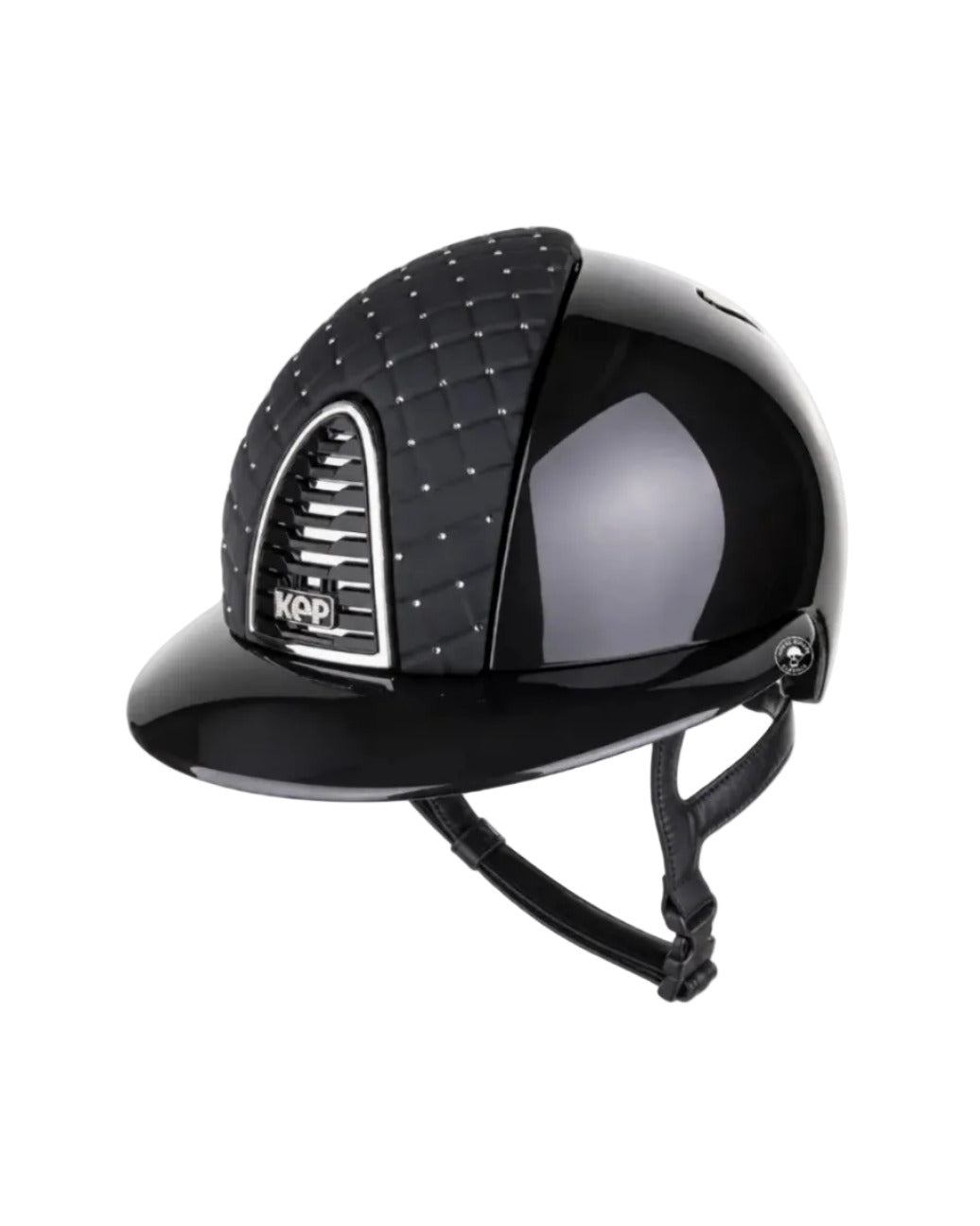 Kep Italia Riding Helmet Cromo 2.0 Shine Polo Peak Black Chrome Mirror Frame Milano Cross Insert
