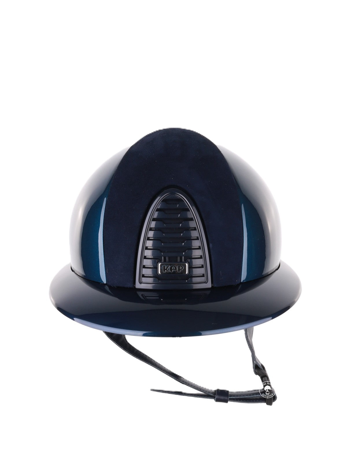 Kep Italia Riding Helmet Cromo 2.0 Shine Polo Peak Blue RAW Frame Suede insert