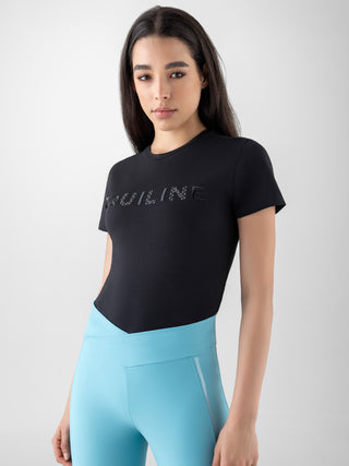 Equiline T-shirt ladies Gelig Black