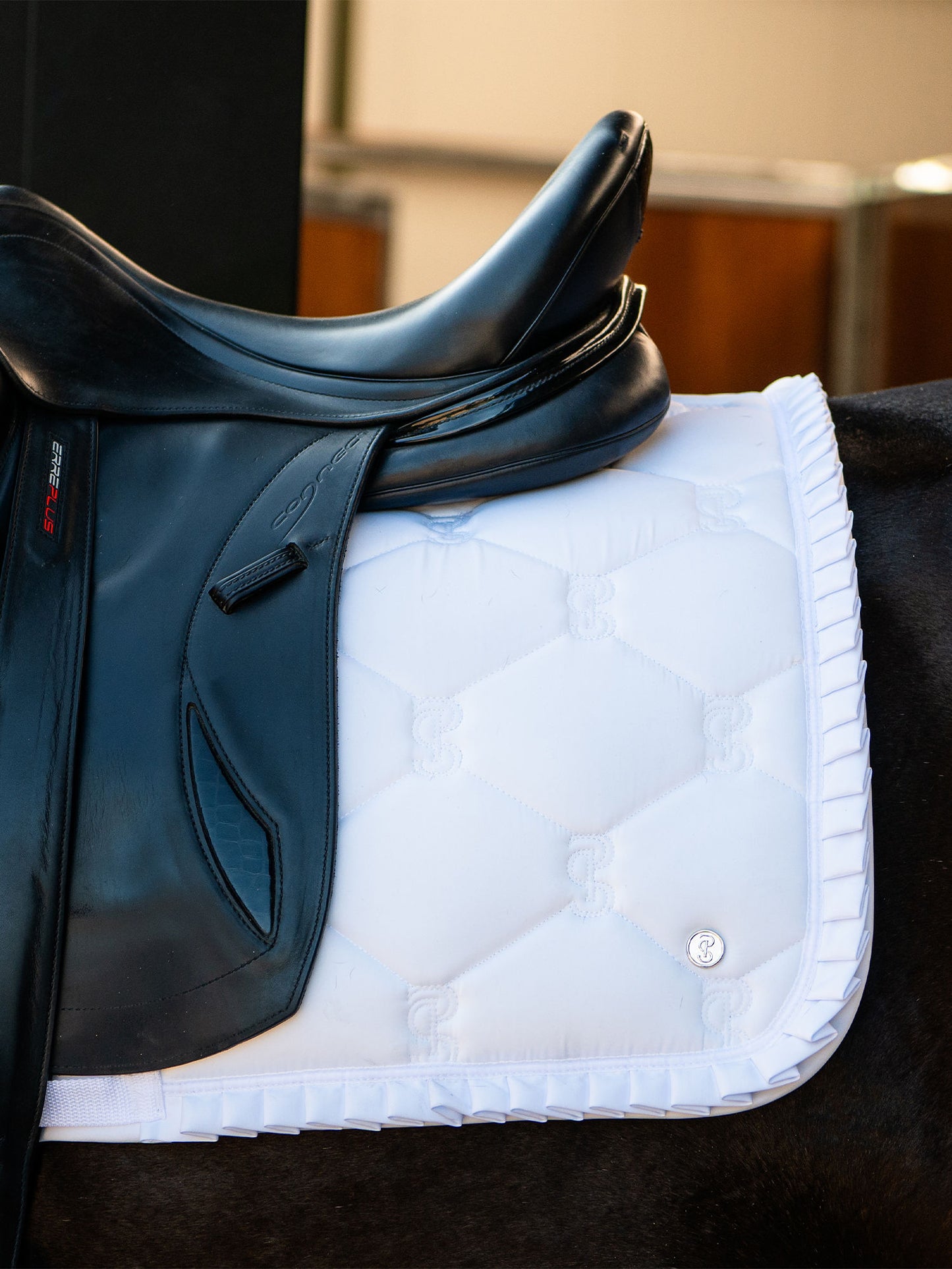 PS of Sweden dressage saddle pad Ruffle White