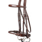 TRUST bridle Dublin leather covered rope noseband silver buckle Brown