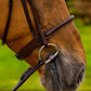 TRUST bridle Dublin leather covered rope noseband gold buckle Brown
