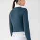 Equiline competition shirt long sleeves women Estock Legion Blue