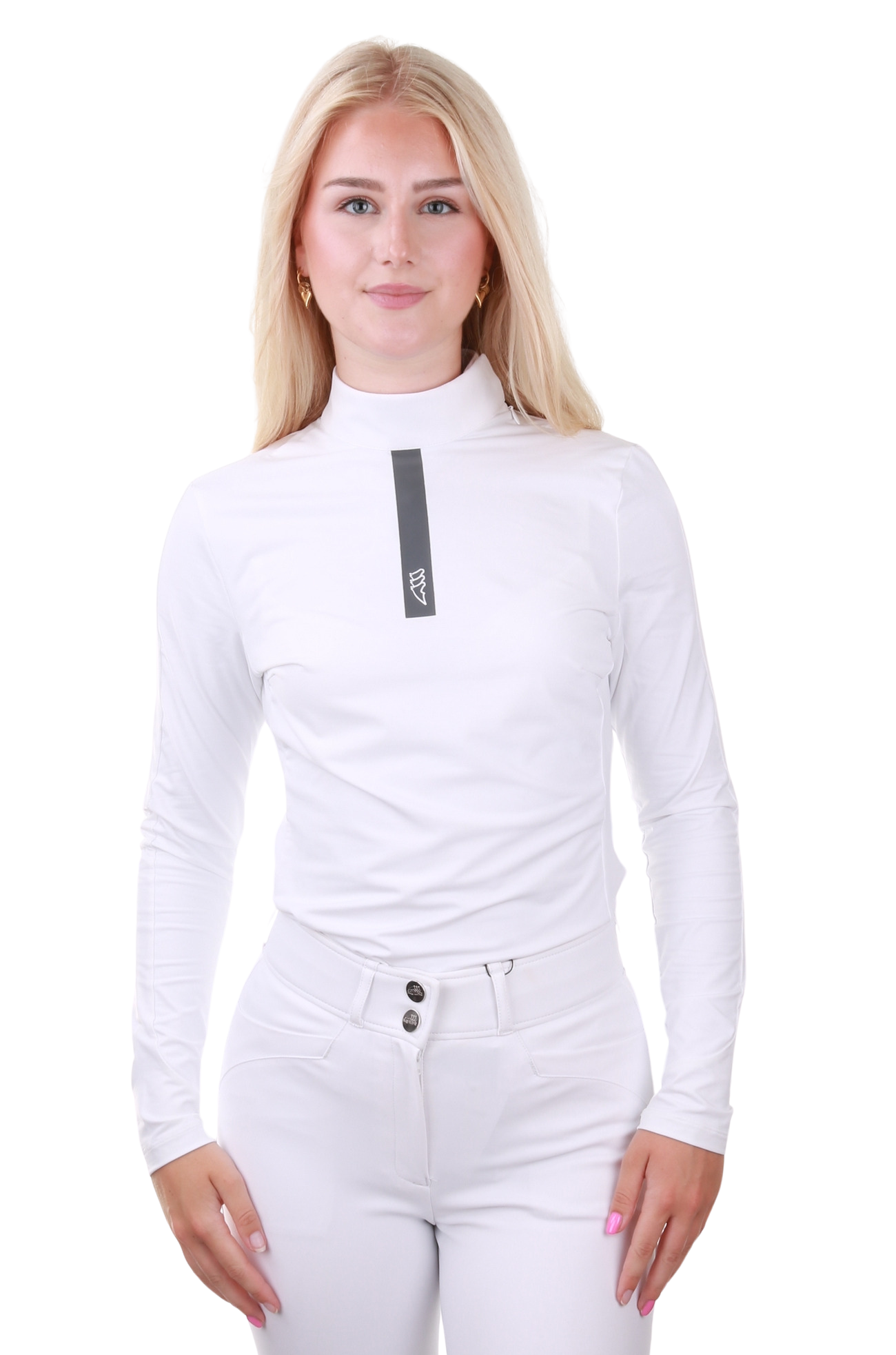 Equiline competition shirt long sleeves women Enner LS White