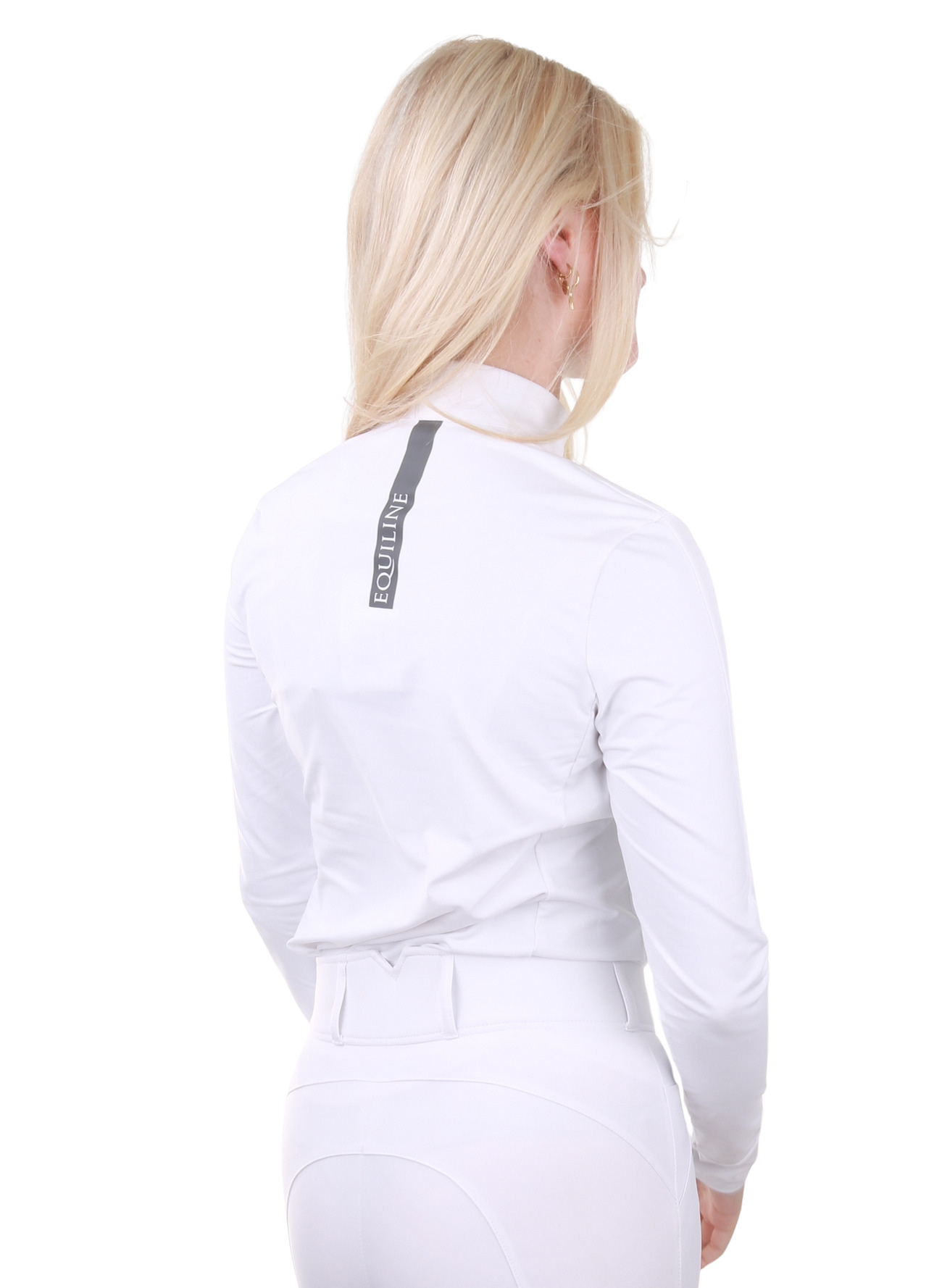 Equiline competition shirt long sleeves women Enner LS White