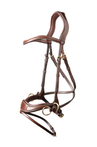 TRUST bridle Falsterbo T-Motion golden buckles Brown