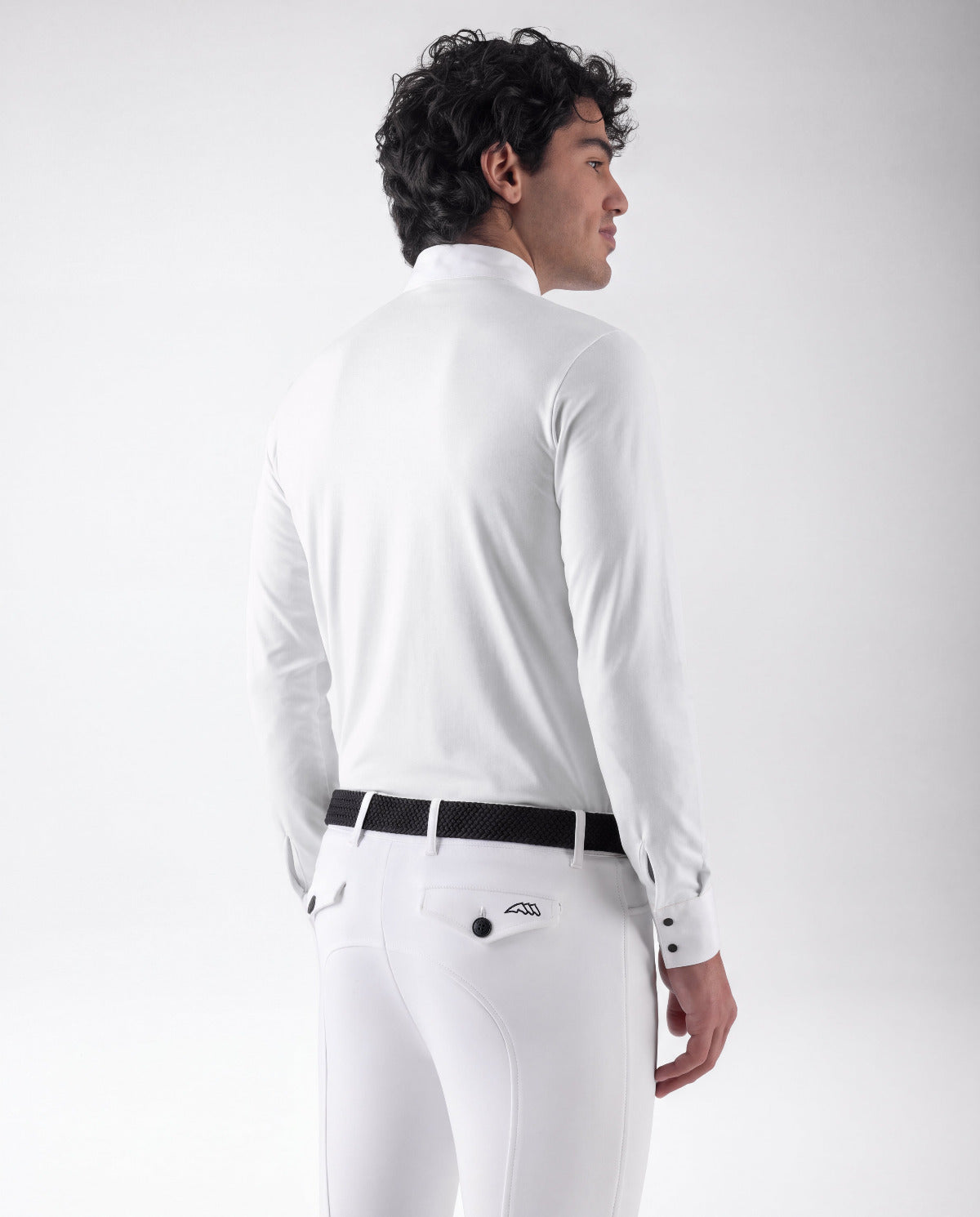 Equiline Wedstrijdshirt Heren Lange Mouwen Eqcamic Wit