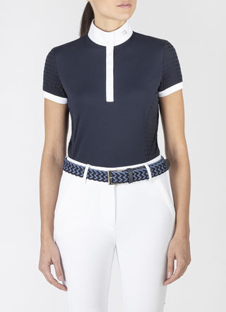 Equiline competition shirt short sleeves ladies Catic Navy