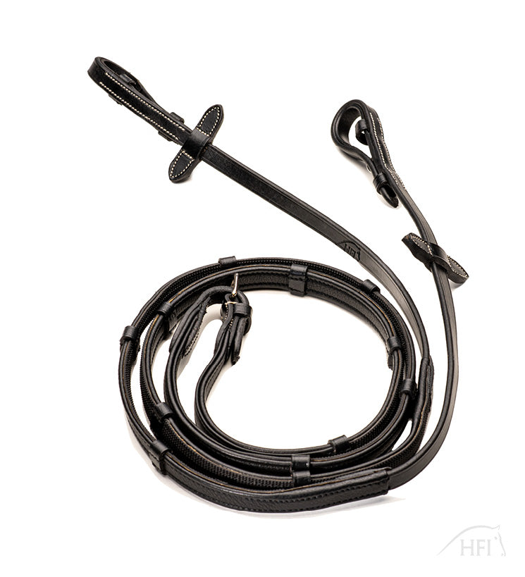 HFI Hunter Reins with Leather Stops