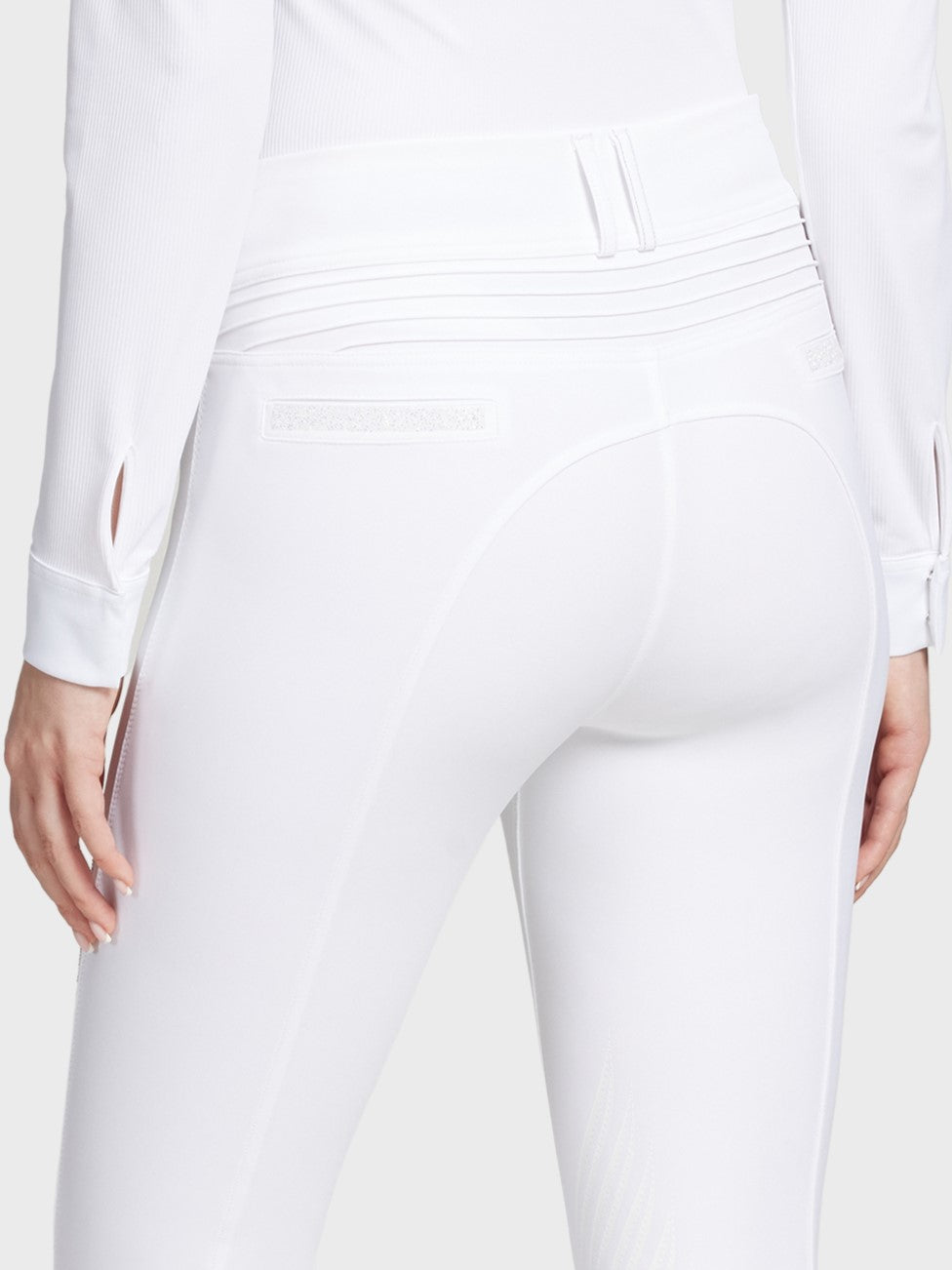 Samshield Riding Breeches Knee Grip Ladies Clara High Waist White