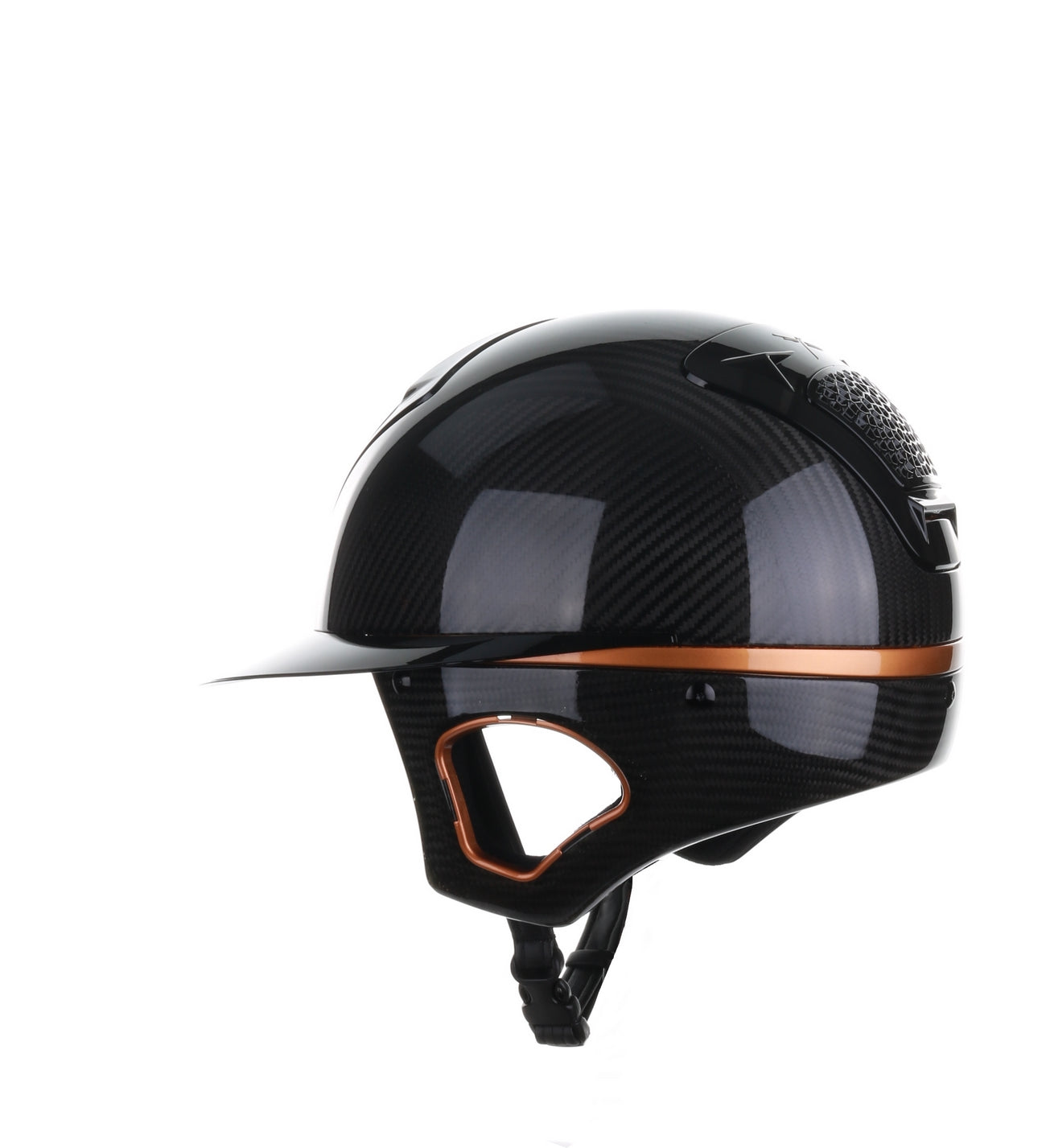 Freejump Helm Voronoï met Temple Protection Carbon Gloss Bronze Zwart