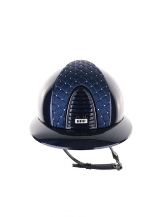 Kep Italia Riding Helmet Cromo 2.0 Polish Polo Peak Blue Milano Blue Cross Insert