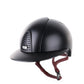 Kep Italia Riding Helmet Cromo 2.0 Textile Polo Peak Black Bordeaux Chin Strap
