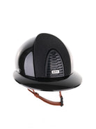 Kep Italia Paardrijhelm Cromo 2.0 Shine Polo Klep Zwart RAW Frame Galassia Insert Beige Kinband