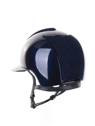 Kep Italia Riding Helmet Cromo 2.0 Polish Polo Peak Blue Suede Inserts