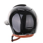 Kep Italia Riding Helmet Cromo 2.0 Shine Polo Peak Black RAW Frame Galassia Insert Beige Chin Strap