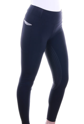 Animo riding breeches pull on full grip ladies Nimbus Navy