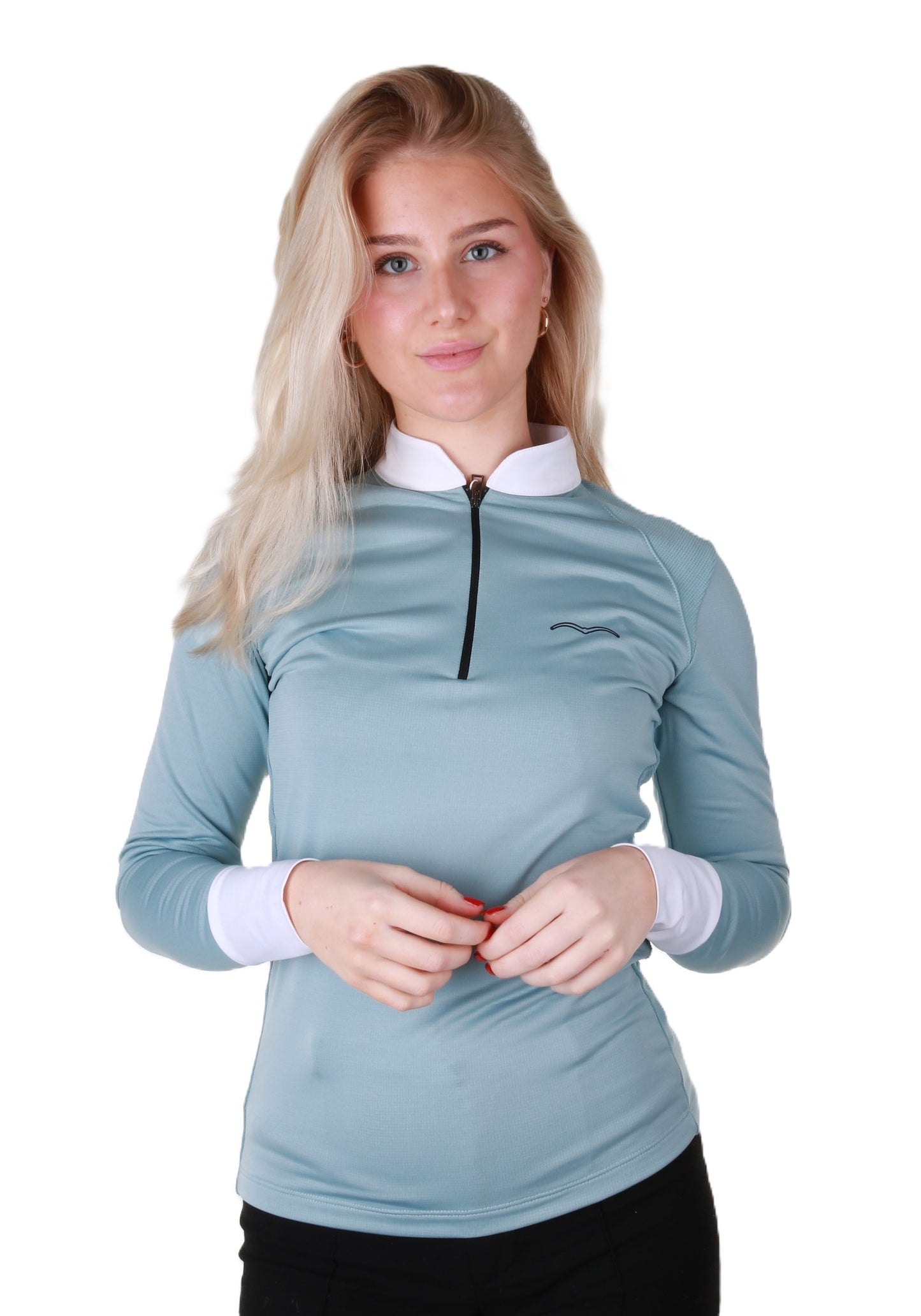 Animo competition shirt long sleeves ladies Bowling Azzurro