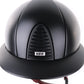 Kep Italia Riding Helmet Cromo 2.0 Textile Polo Peak Black Bordeaux Chin Strap