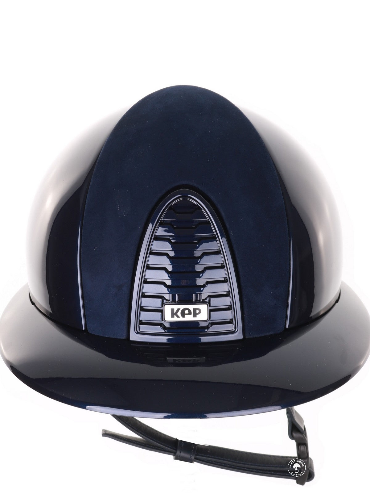 Kep Italia Riding Helmet Cromo 2.0 Polish Polo Peak Blue Suede Inserts