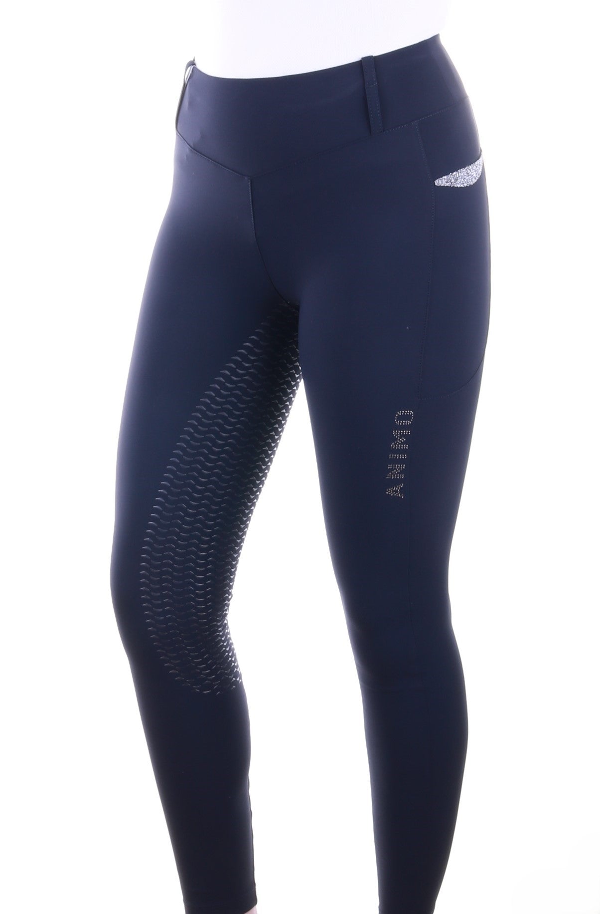 Animo riding breeches pull on full grip ladies Nimbus Navy