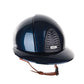 Kep Italia Riding Helmet Cromo 2.0 Shine Polo Peak Blue RAW Frame Beige Chin Strap