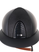 Kep Italia Paardrijhelm Cromo 2.0 Matt Polo Klep Zwart Luminor Insert Beige Kinband