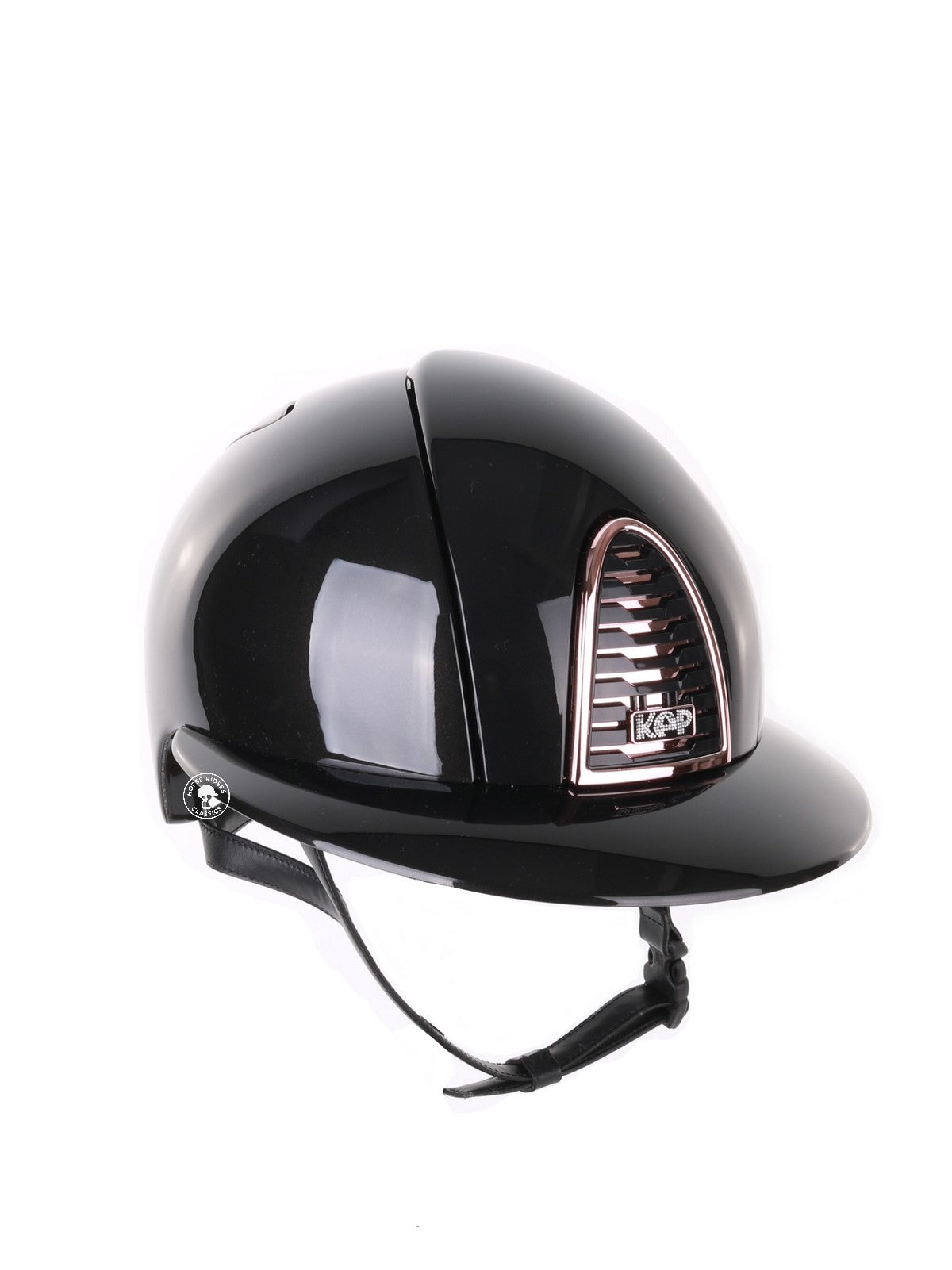 Kep Italia Paardrijhelm Cromo 2.0 Shine Polo Klep Zwart Rose Gold Frame